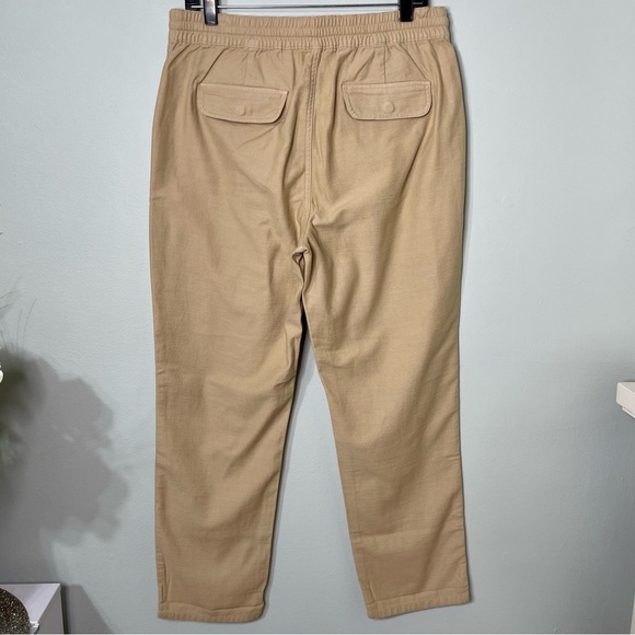 J. Crew Tie Waist Camp Pant Relaxed Fit Khaki Pants Tan Beige Medium - Picture 7 of 16